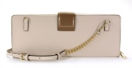 Клатч бежевый кожаный Cromia (Италия), 1404161 BEIGE BRONZO