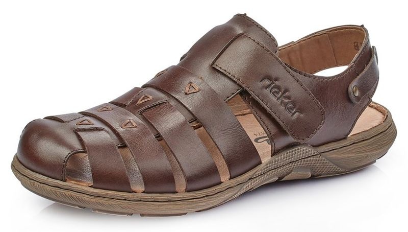 Сандалии закрытые кожаные мужские Rieker (Швейцария), 22074-25