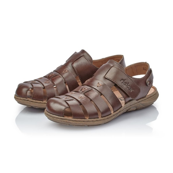 Сандалии закрытые кожаные мужские Rieker (Швейцария), 22074-25