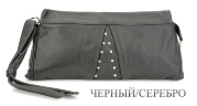 Клатч Bagia (Италия), 2706 ЧЕРНЫЙ/серебро