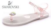Сандалии резиновые пляжные с камнем сердце Menghi (Италия), 827/SW/C/COL rosa