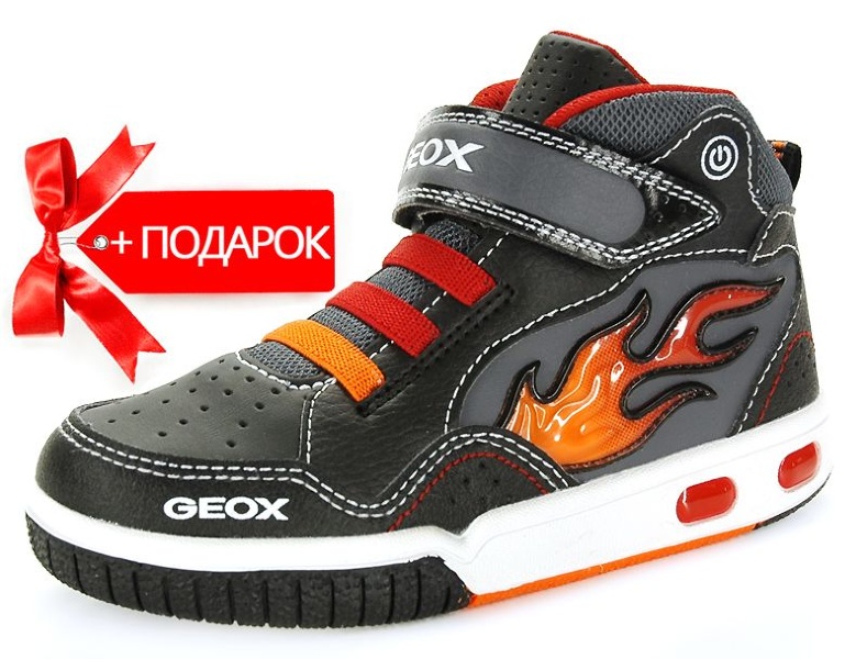 Кроссовки светящиеся Geox (Италия), J8447C 0BC14 C0048
