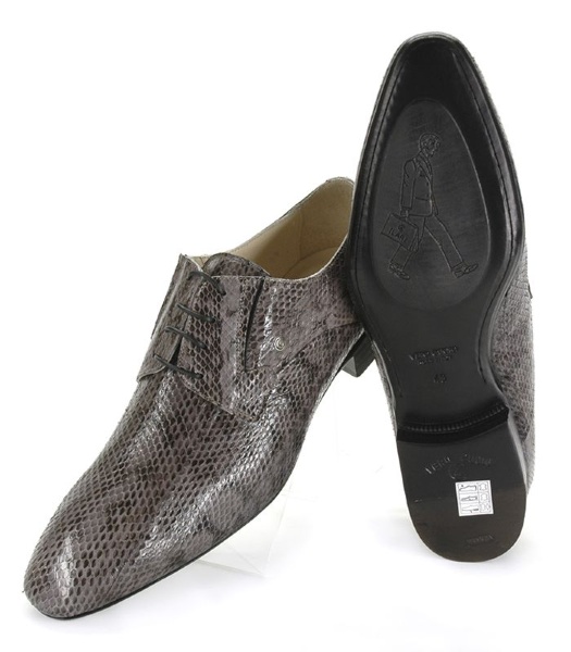 Туфли мужские из кожи питона Luciano Ilari (Италия), 81220-egrigio