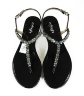 Сандалии резиновые пляжные с камнями Swarovski от Menghi (Италия), 701-COL NERO