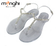 Сандалии резиновые пляжные с камнями Swarovski от Menghi (Италия), 701/CRI